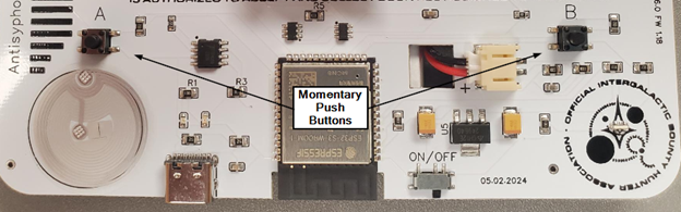 Ident Card Push Buttons